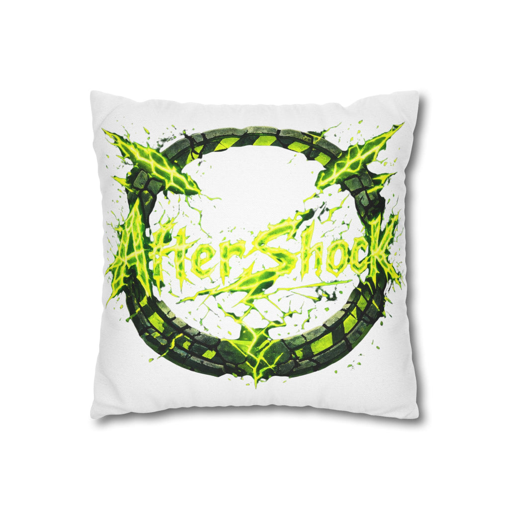 AfterShock Neon Lightning Circle Pillowcase — Spun Polyester Square Throw Pillow Cover