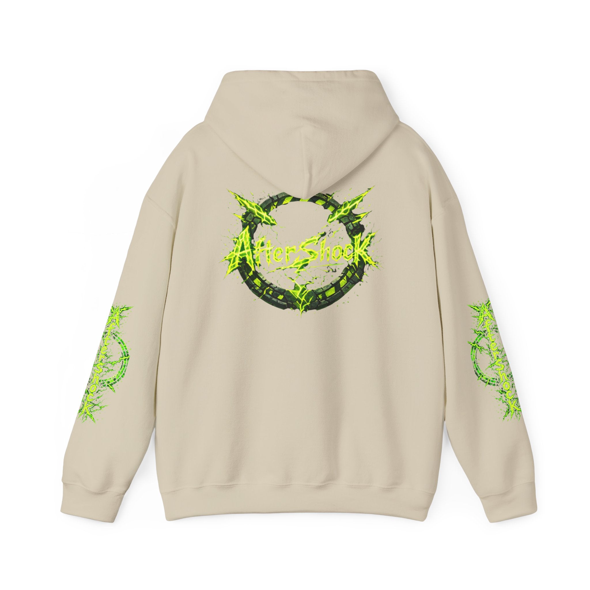 AfterShock Neon Green Circle Logo Hoodie