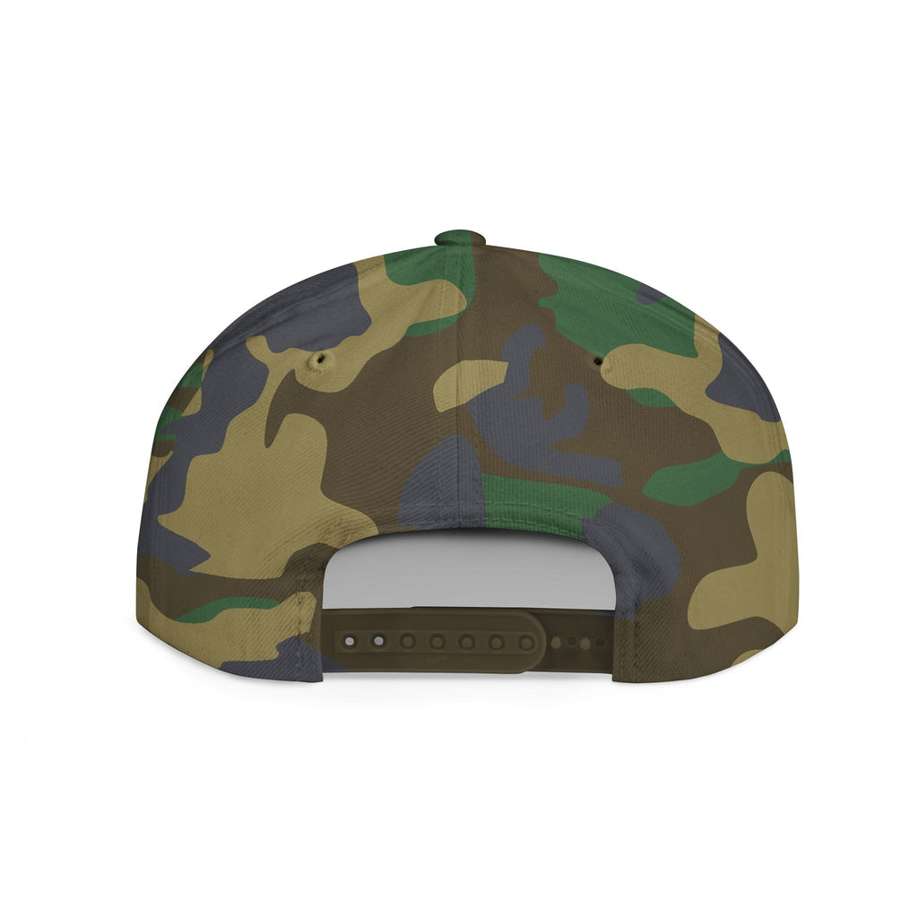 Flat Bill Snapback Hat — "Aftershock" Neon Splatter Streetwear Cap