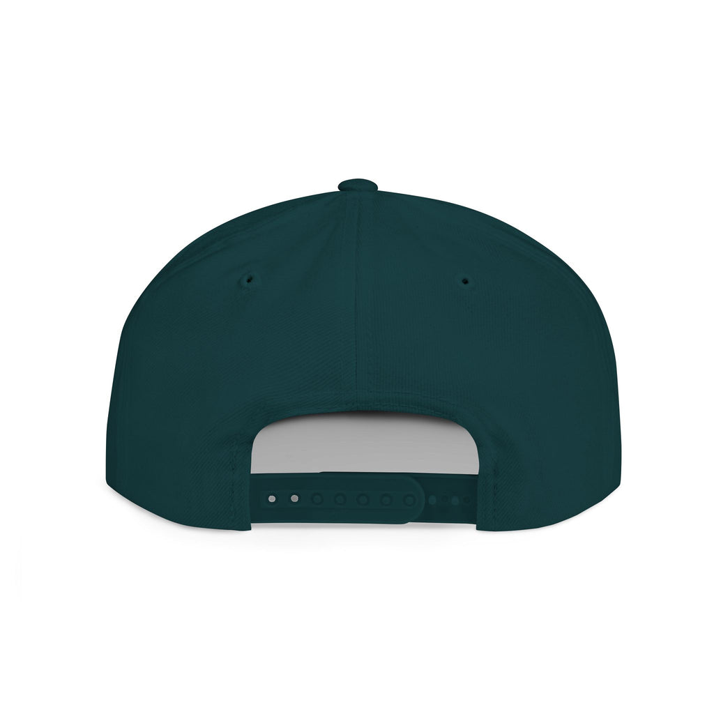 Flat Bill Snapback Hat — "Aftershock" Neon Splatter Streetwear Cap