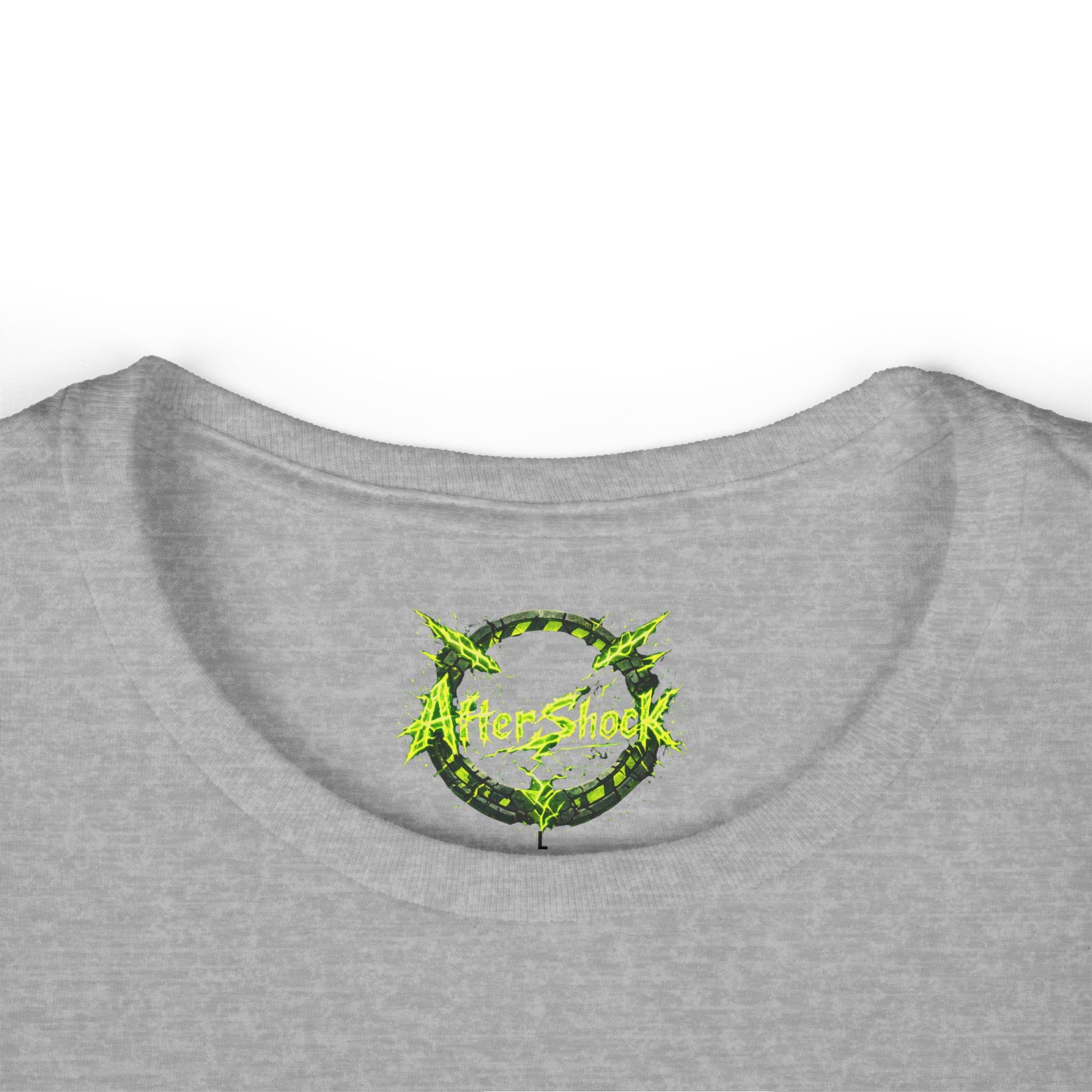 Aftershock Graphic Tee — Neon Green Grunge Women's T-Shirt
