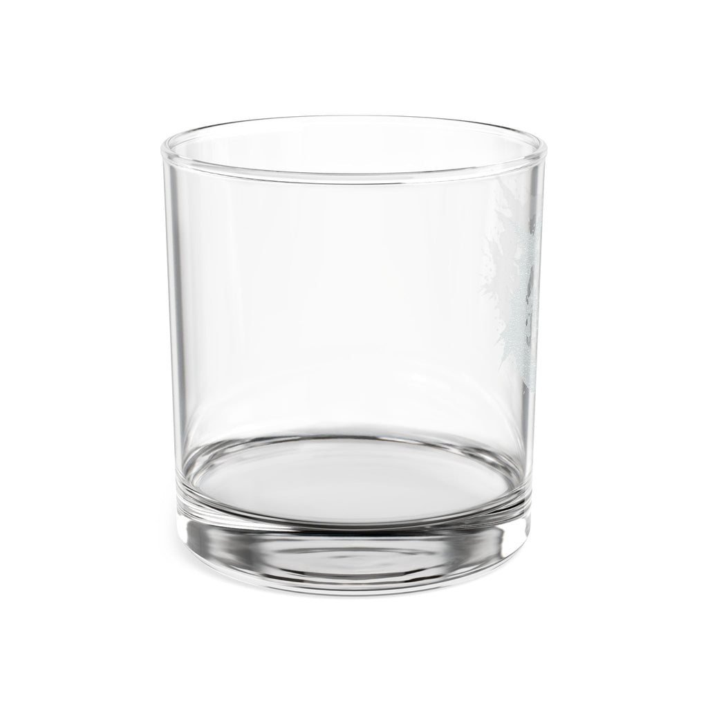 Engraved Whiskey Glass 10.5oz — Distressed Circular Logo Rocks Glass, Gift for Whiskey Lovers