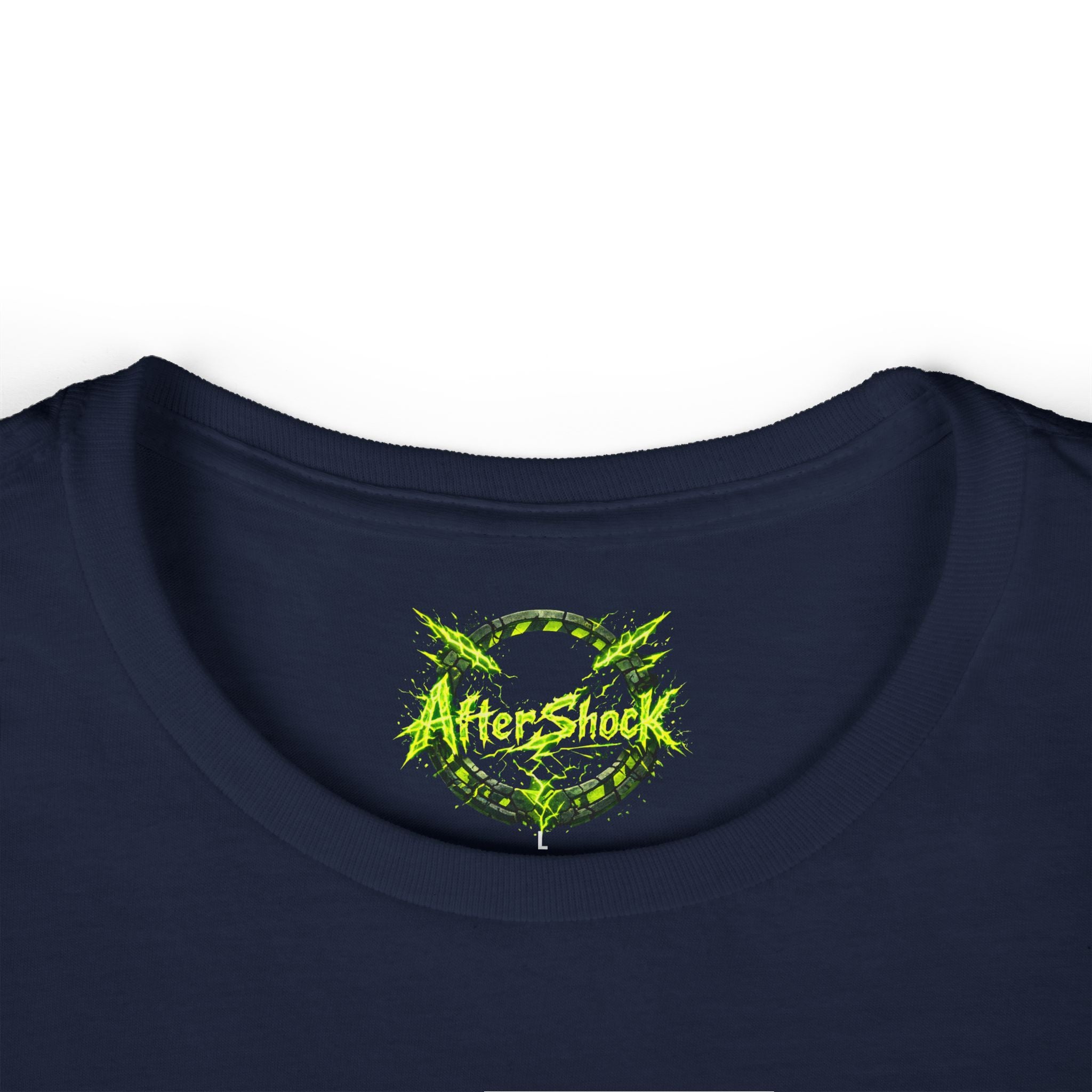 Aftershock Graphic Tee — Neon Green Grunge Women's T-Shirt