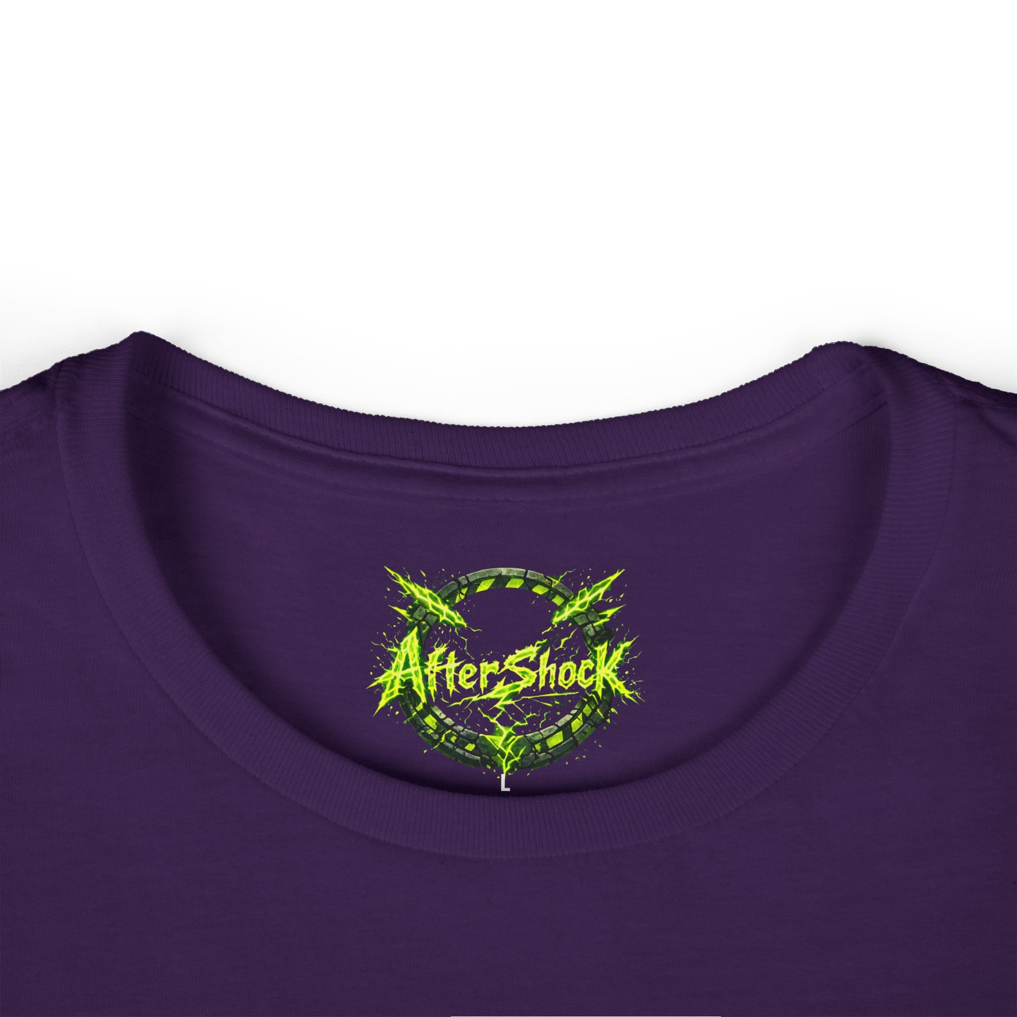 Aftershock Graphic Tee — Neon Green Grunge Women's T-Shirt