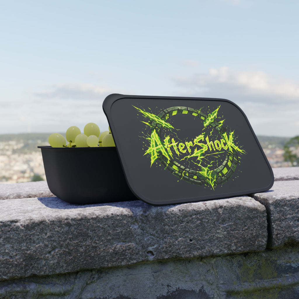 Bento Box — "AfterShock" Neon Green Gaming Lunchbox (PLA with Band & Utensils)