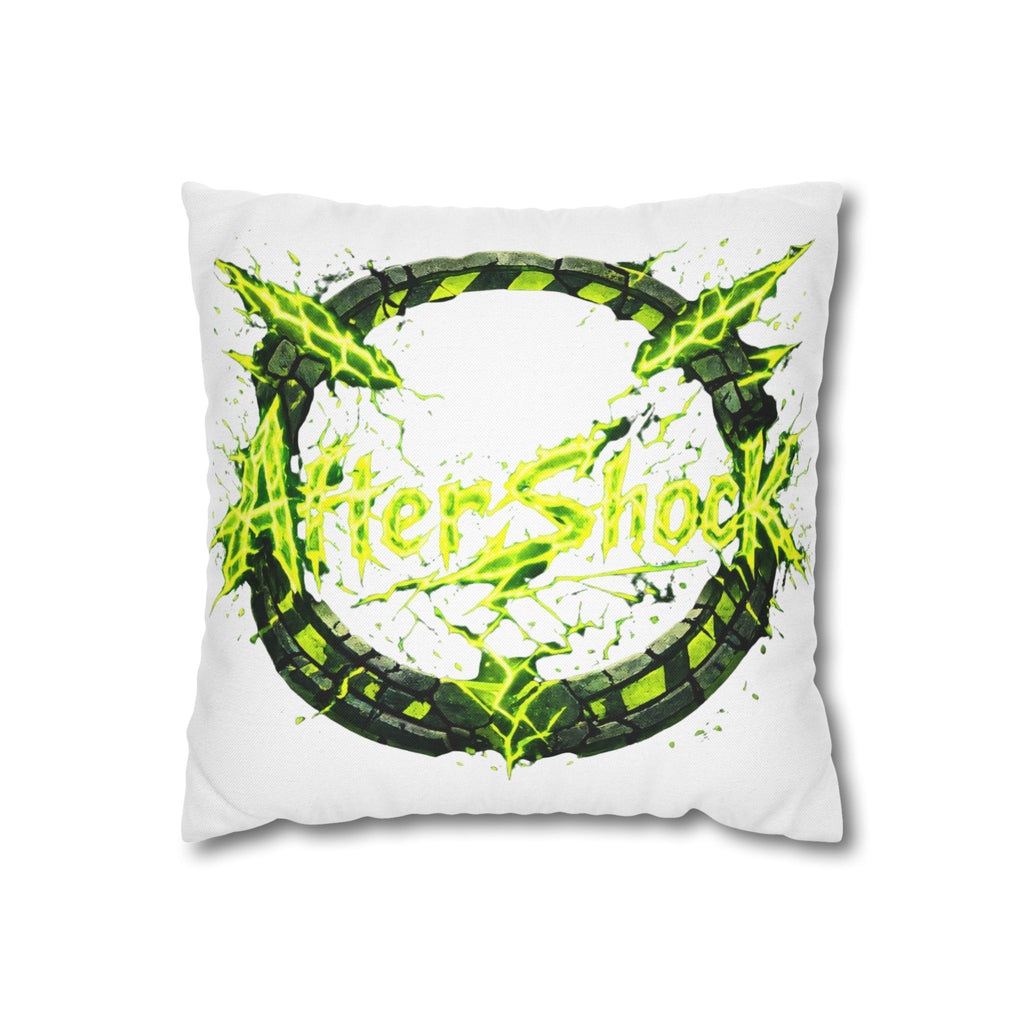 AfterShock Neon Lightning Circle Pillowcase — Spun Polyester Square Throw Pillow Cover