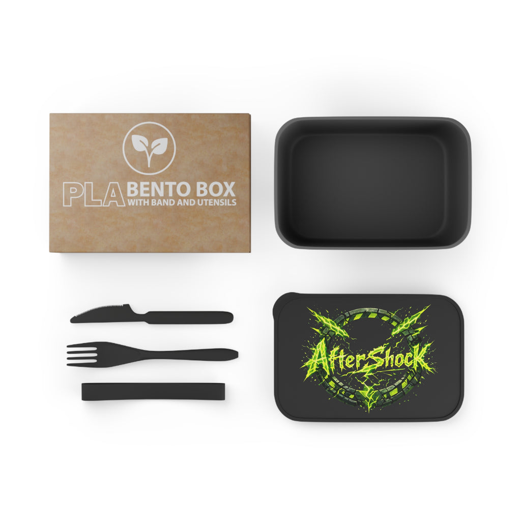 Bento Box — "AfterShock" Neon Green Gaming Lunchbox (PLA with Band & Utensils)