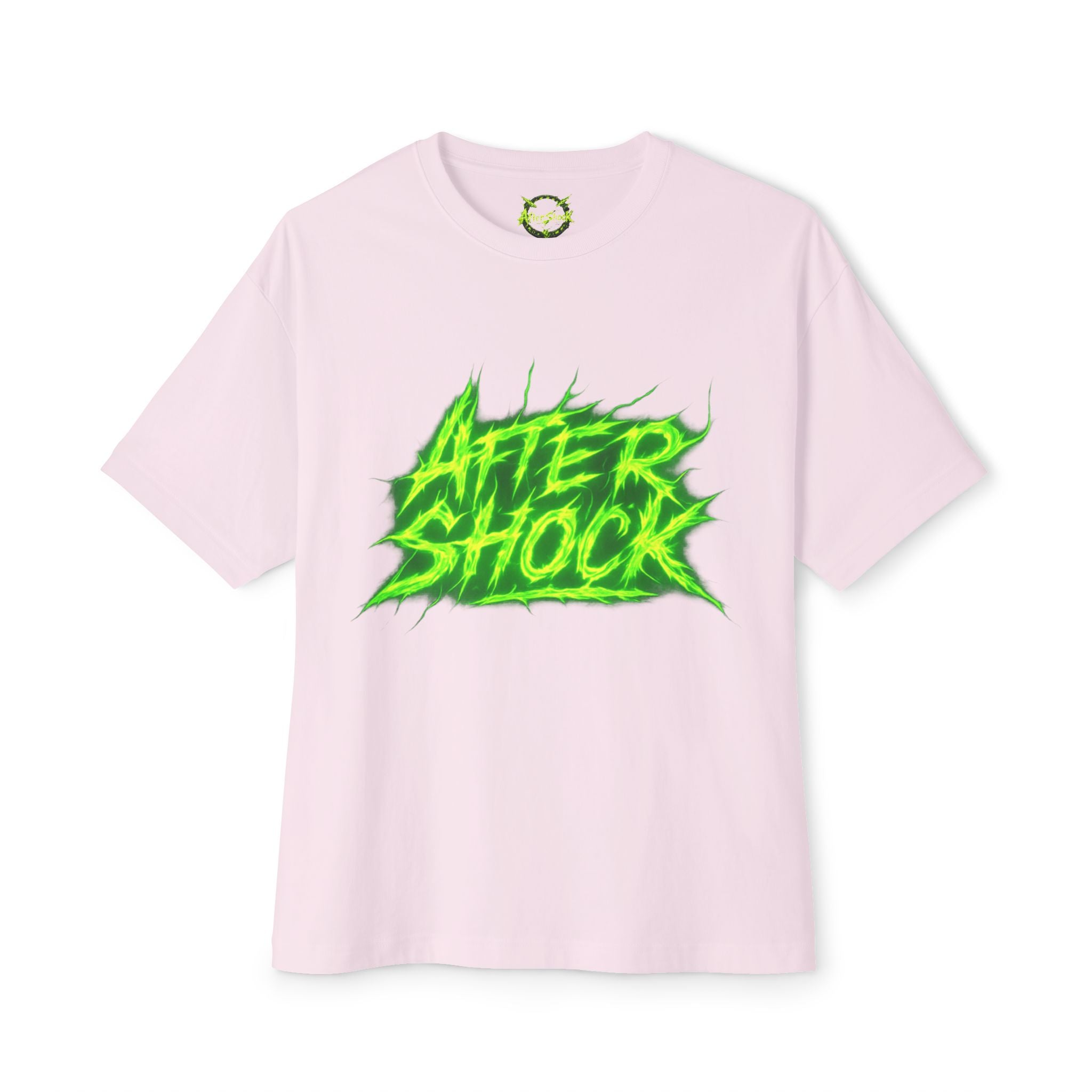 Aftershock Graphic Tee — Neon Green Skate/Punk Oversized Shirt