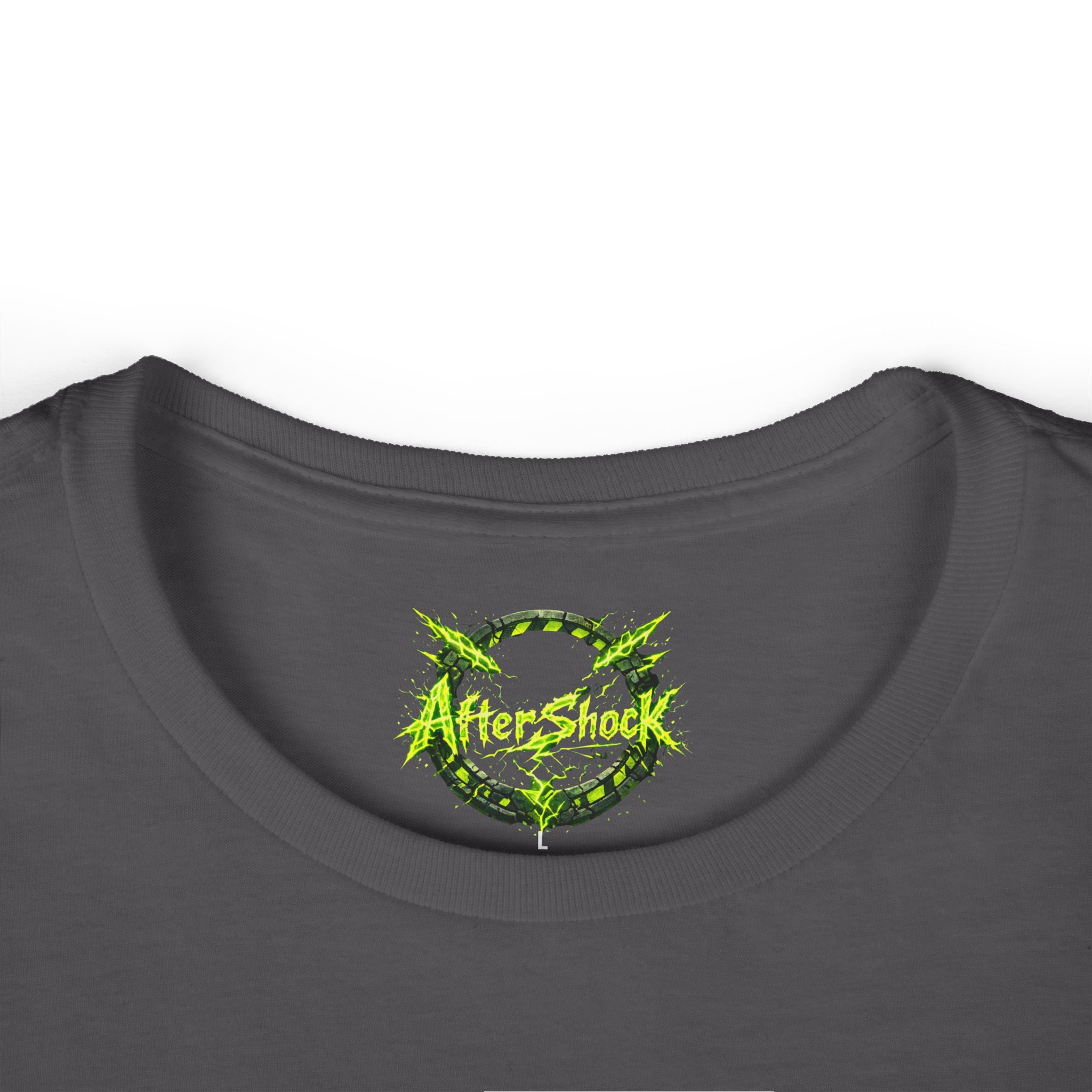 Aftershock Graphic Tee — Neon Green Grunge Women's T-Shirt