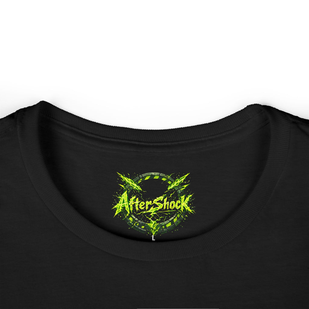 Aftershock Graphic Tee — Neon Green Grunge Women's T-Shirt
