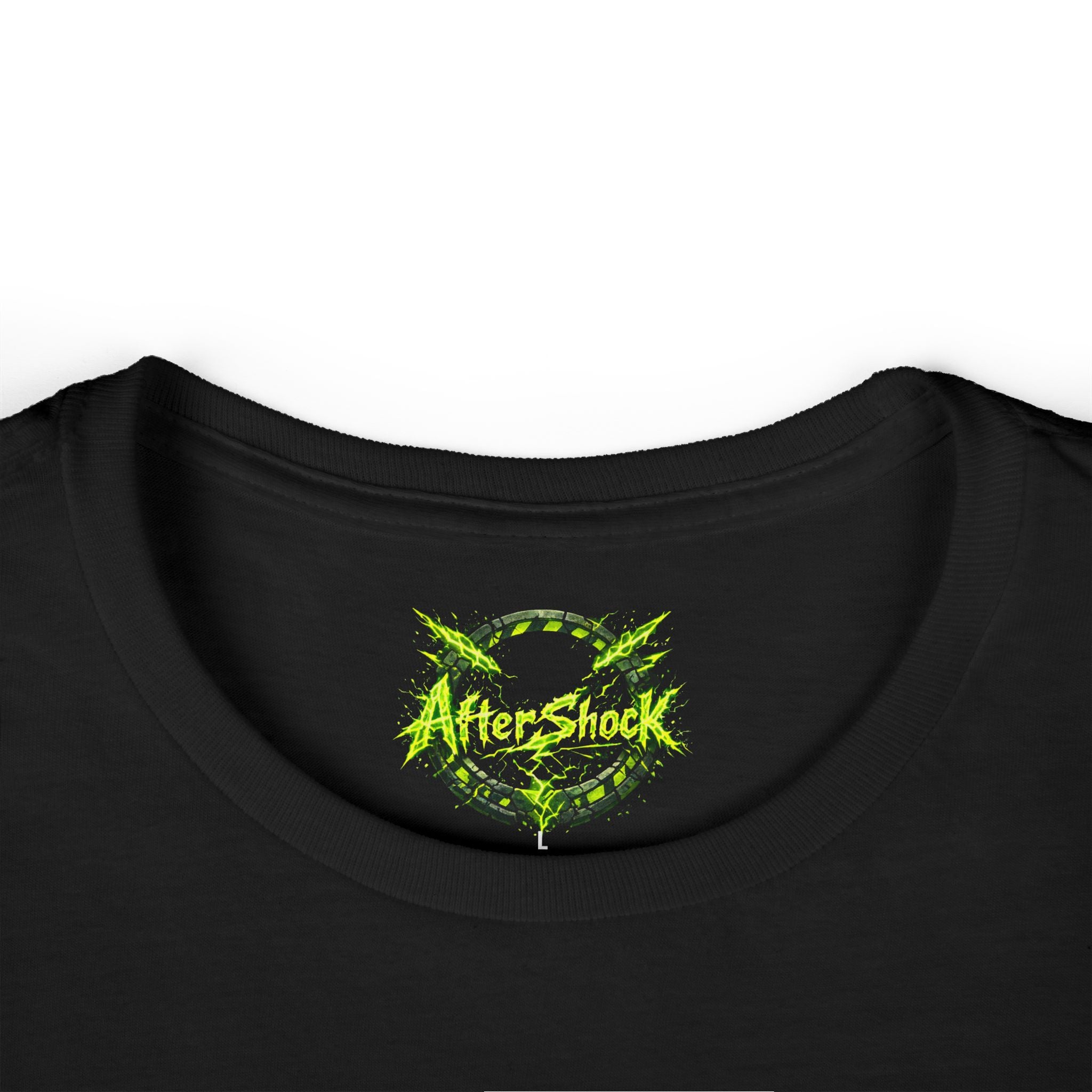 Aftershock Graphic Tee — Neon Green Grunge Women's T-Shirt