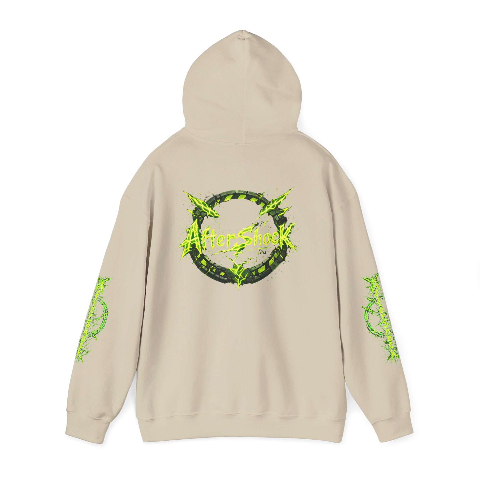 AfterShock Neon Green Circle Logo Hoodie