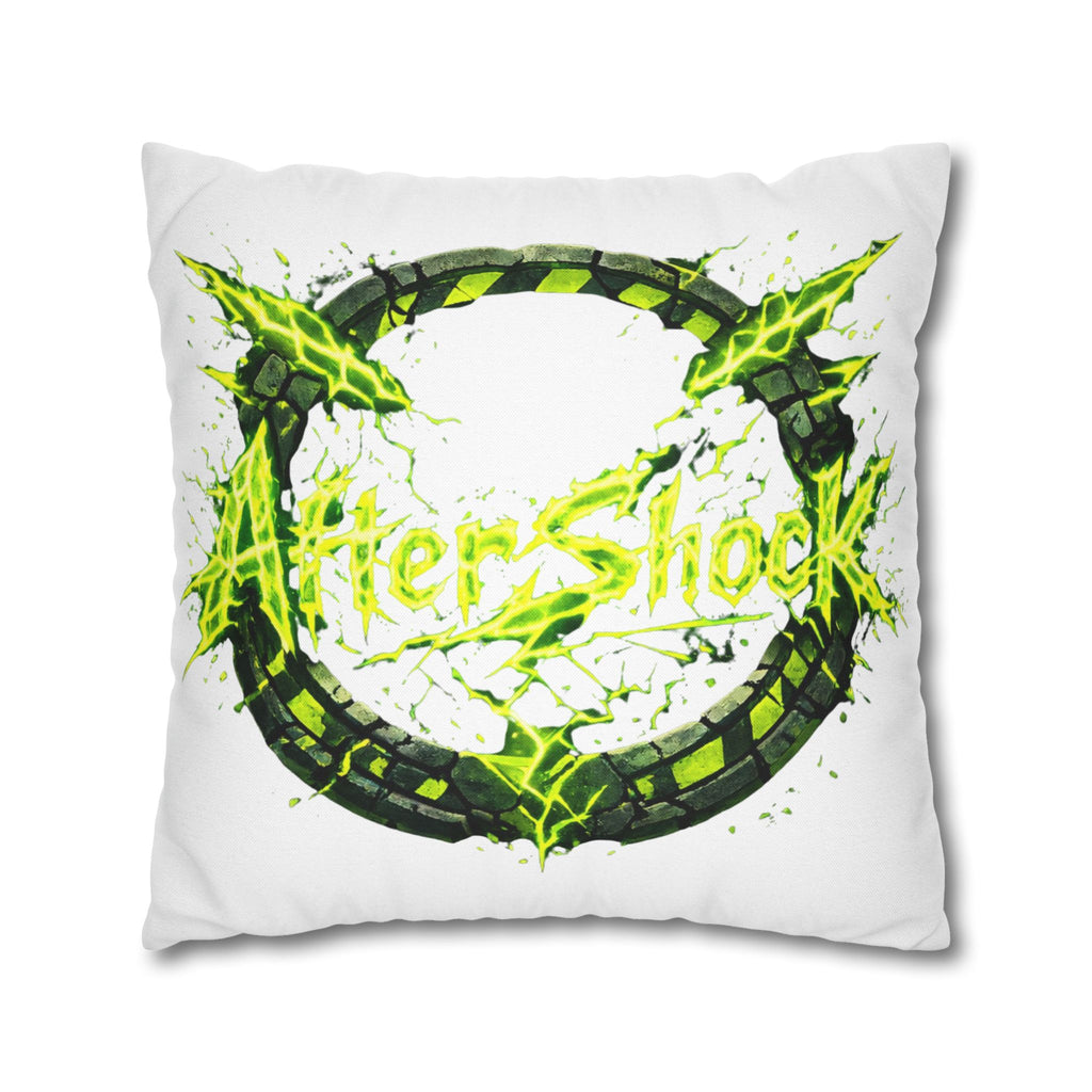 AfterShock Neon Lightning Circle Pillowcase — Spun Polyester Square Throw Pillow Cover