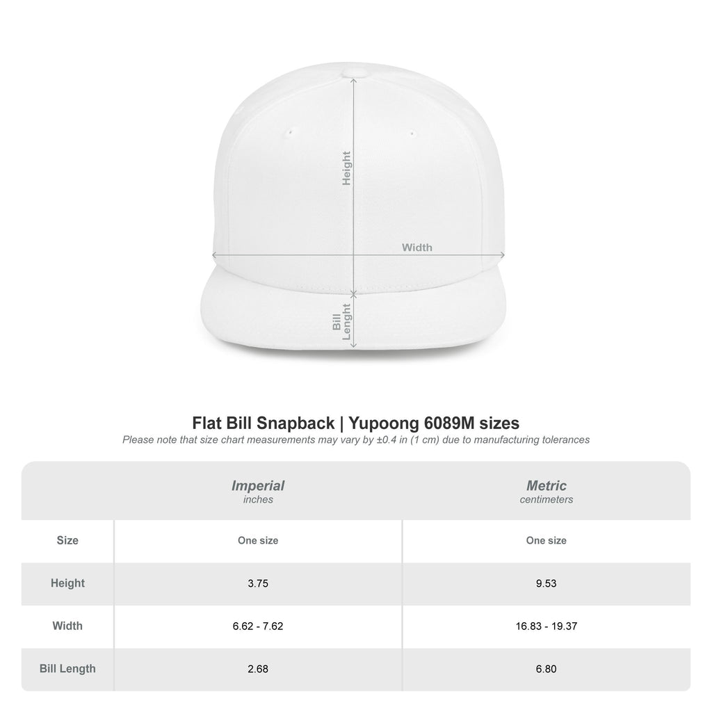 Flat Bill Snapback Hat — "Aftershock" Neon Splatter Streetwear Cap