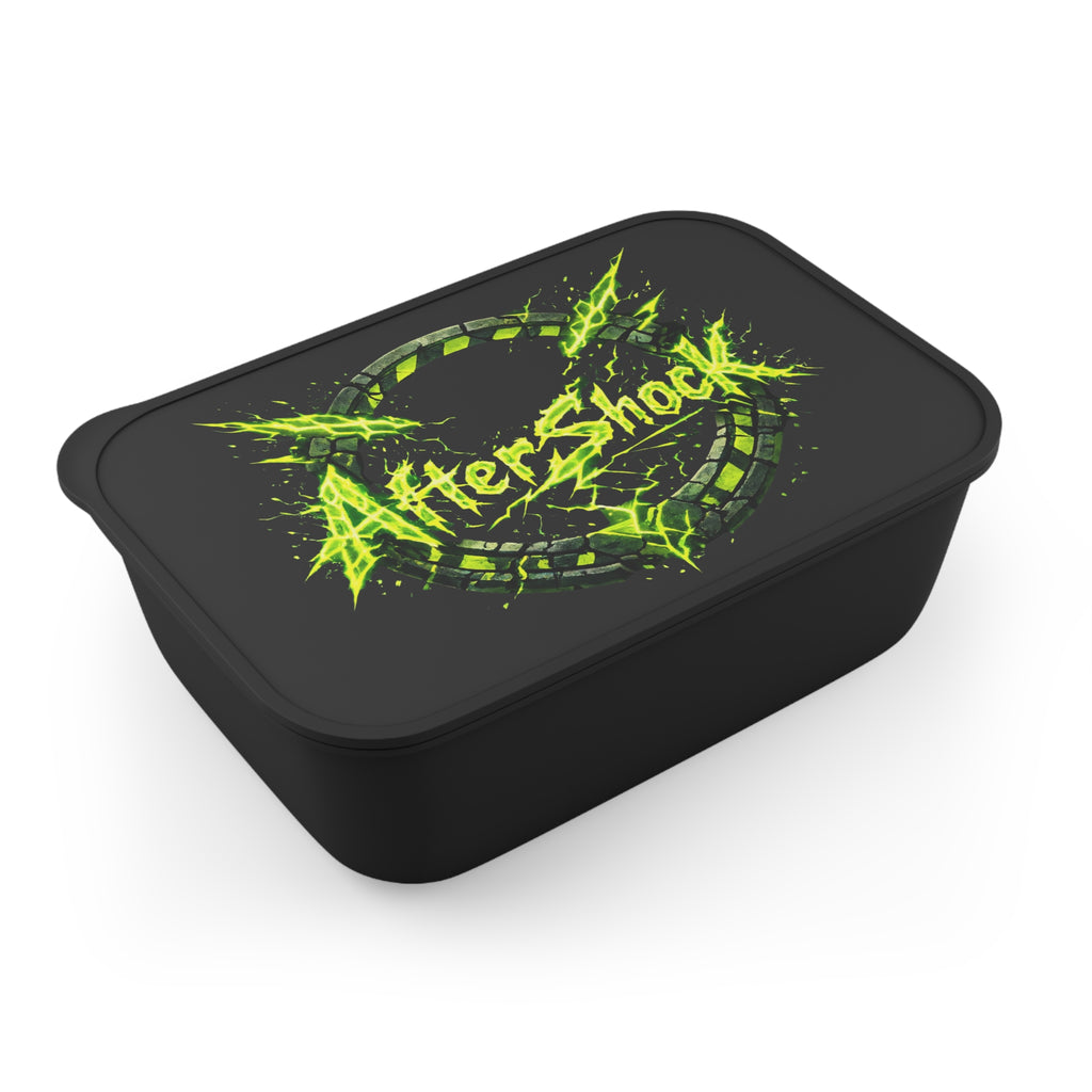Bento Box — "AfterShock" Neon Green Gaming Lunchbox (PLA with Band & Utensils)