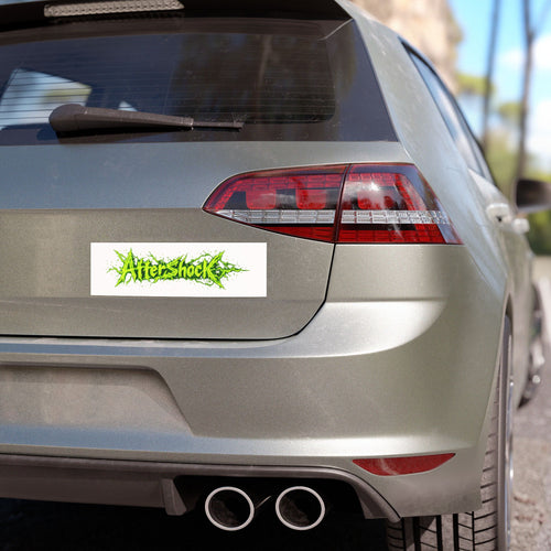 Aftershock Green Logo Car Magnet — Neon Grunge Vehicle Decal