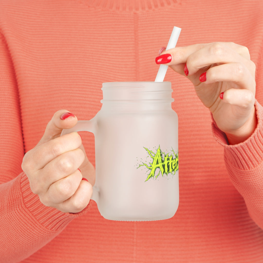 Aftershock Mason Jar Tumbler with Straw — Neon Splash Drink Jar