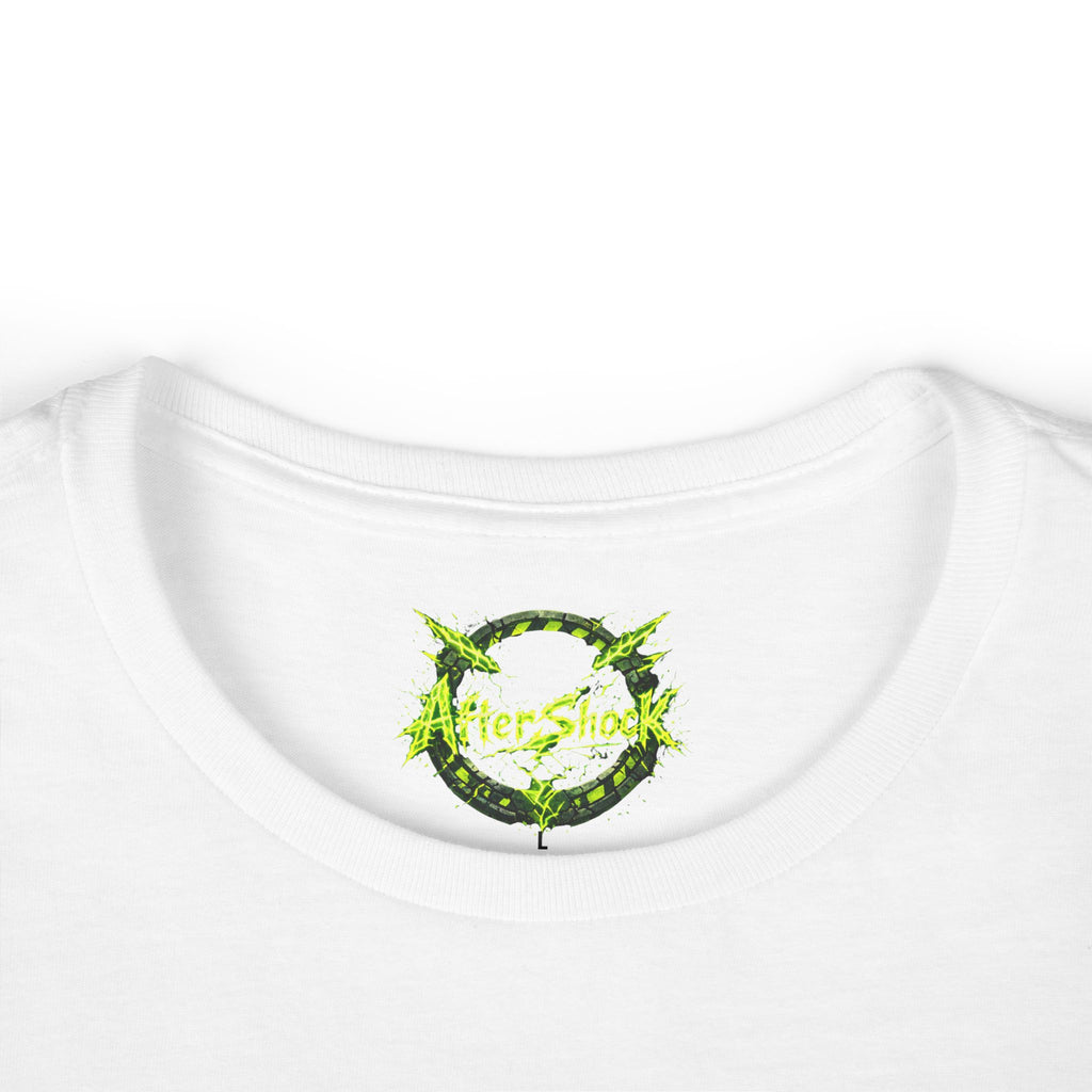 Aftershock Graphic Tee — Neon Green Grunge Women's T-Shirt