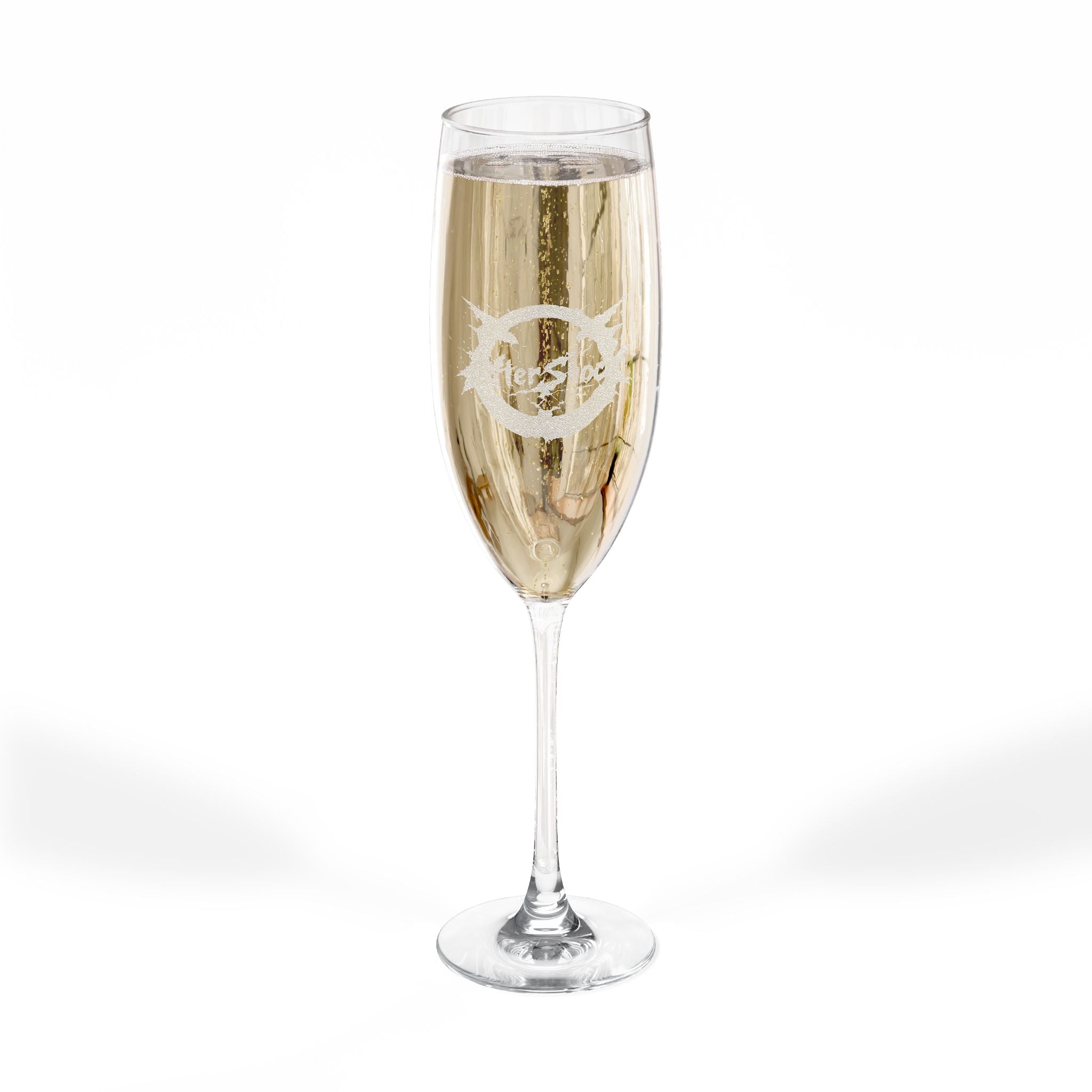 Engraved 8oz Champagne Flute – Personalized Wedding & Toast Glass