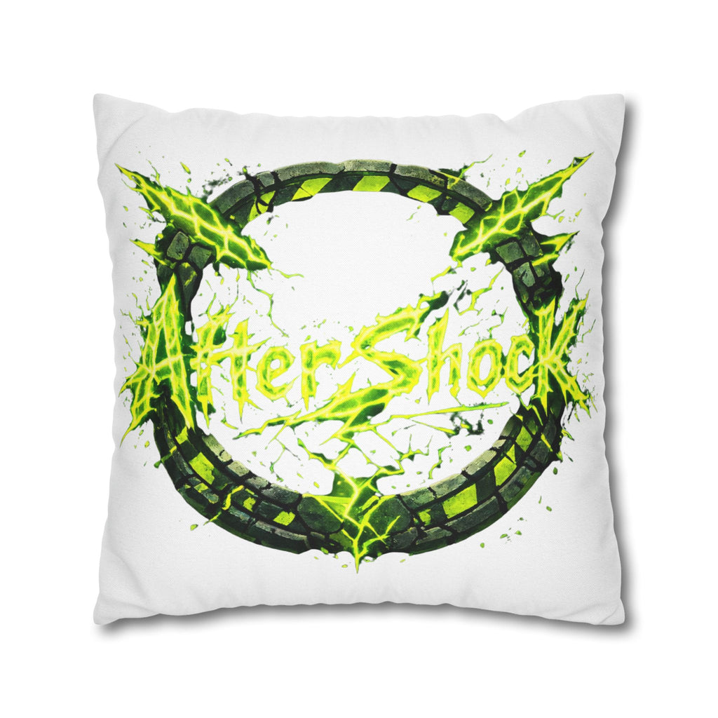 AfterShock Neon Lightning Circle Pillowcase — Spun Polyester Square Throw Pillow Cover