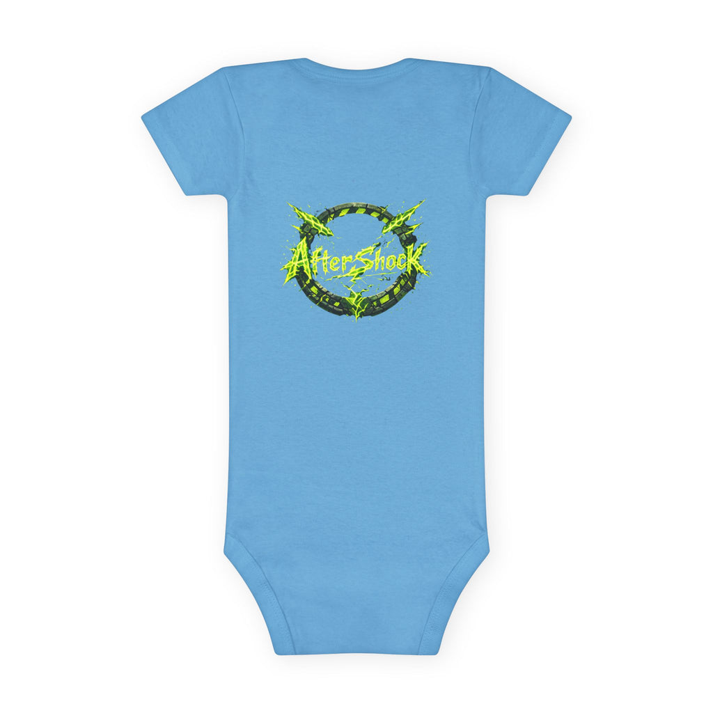 Onesie — 'AfterShock' Neon Green Logo Baby Bodysuit