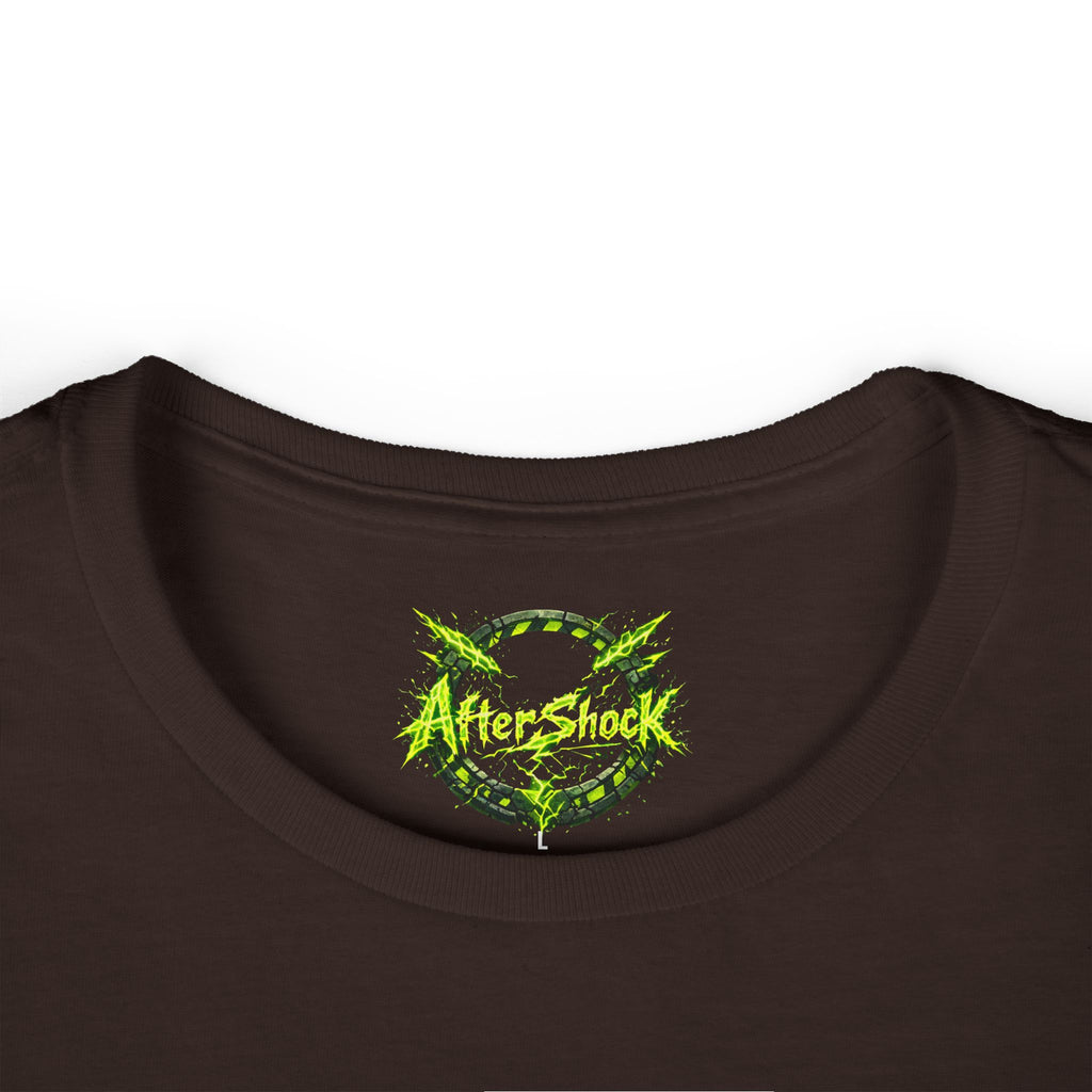 Aftershock Graphic Tee — Neon Green Grunge Women's T-Shirt