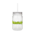 Aftershock Mason Jar Tumbler with Straw — Neon Splash Drink Jar